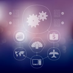 business infographic with unfocused background N78