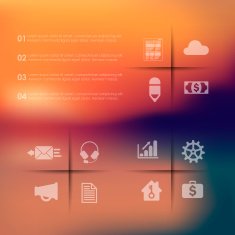 business infographic with unfocused background N80