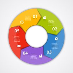 Modern vector info graphic for business project N73