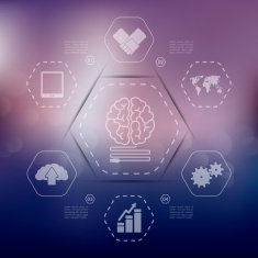 business infographic with unfocused background N81