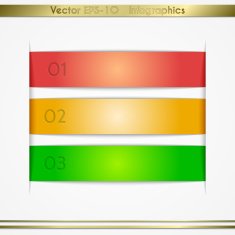 Modern vector paper sheet infographics list elements with pockets