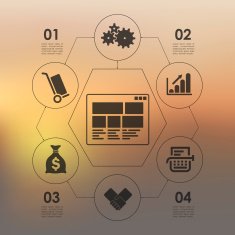 business infographic with unfocused background N83
