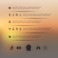 medical infographic with unfocused background N15
