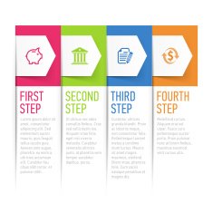 Sequential text boxes design element N2