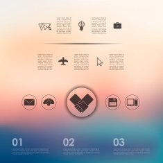 business infographic with unfocused background N91