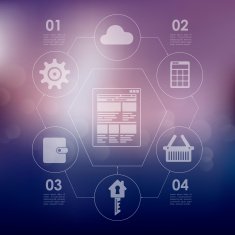 business infographic with unfocused background N92