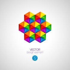 3d triangular background Vector illustration