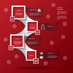 Christmas shopping infographics