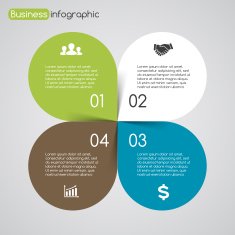 Modern vector info graphic for business project N74