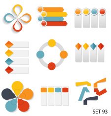 Collection of Infographic Templates for Business Vector Illustra N49