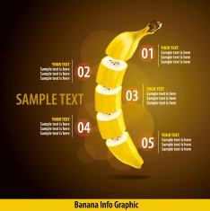 Vector of Banana Infographics