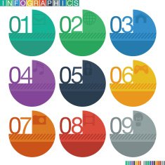 Abstract infographics flat design N11