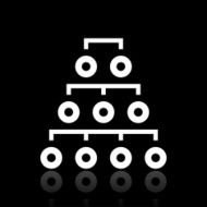 Organization Chart icon on a black background - WhiteSeries N2