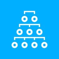Organization Chart icon on a blue background - SmoothSeries N2