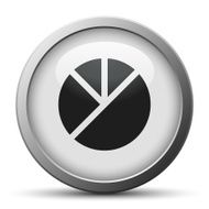 Pie Chart icon on a silver button - SilverSeries N2