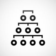 Organization Chart icon on a white background - ShadeSeries N2