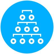 Organization Chart icon on a round button - RoundSeries N2