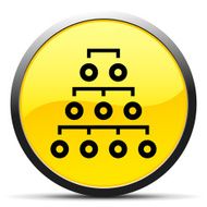 Organization Chart icon on a round button - CurveSeries N2