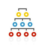 Organization Chart icon on a white background - ColorSeries N2