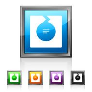 Chevron Chart icon on square buttons - Squared Series N12