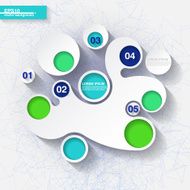 Infographic template with organic shape and circle labels