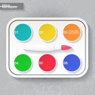 Infographics with watercolor set