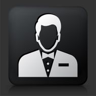 Black Square Button with Male Face Icon N44