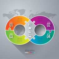 Infographics vector design template N117
