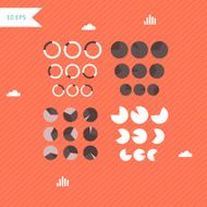 colorful round diagram metaball infographics N4