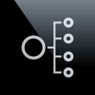 Organization Chart icon on a black background N10