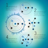 Abstract network with circles vector eps10 illustration