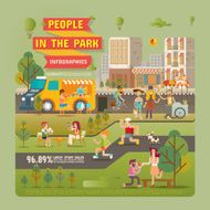 People in the Park Infographic Elements N2