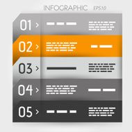 orange infographic five options