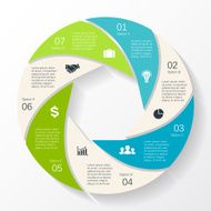 Modern vector info graphic for business project N77