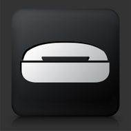 Black Square Button with Antique Phone Icon