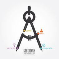 Infographic education line concept template design N2