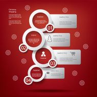 White infographic elements in Christmas design N2