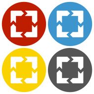 Chevron Chart icon on circle buttons N24