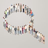 People forming search icon