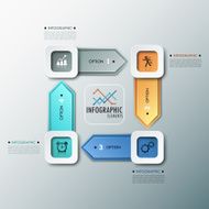 Modern infographics options banner N261
