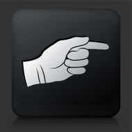 Black Square Button with Pointing Icon