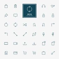 32 web outline icons