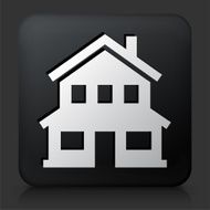 Black Square Button with Home Icon