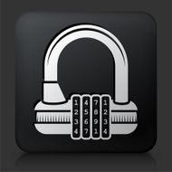 Black Square Button with Dial Security Lock N2