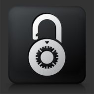 Black Square Button with Dial Security Lock N3