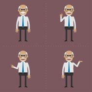 Older man shows and tells