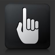 Black Square Button with Pointing Icon N2