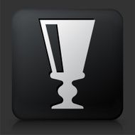 Black Square Button with Goblet Cup