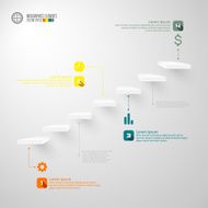 Infographics business staircase concept