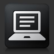 Black Square Button with Computer Document Icon